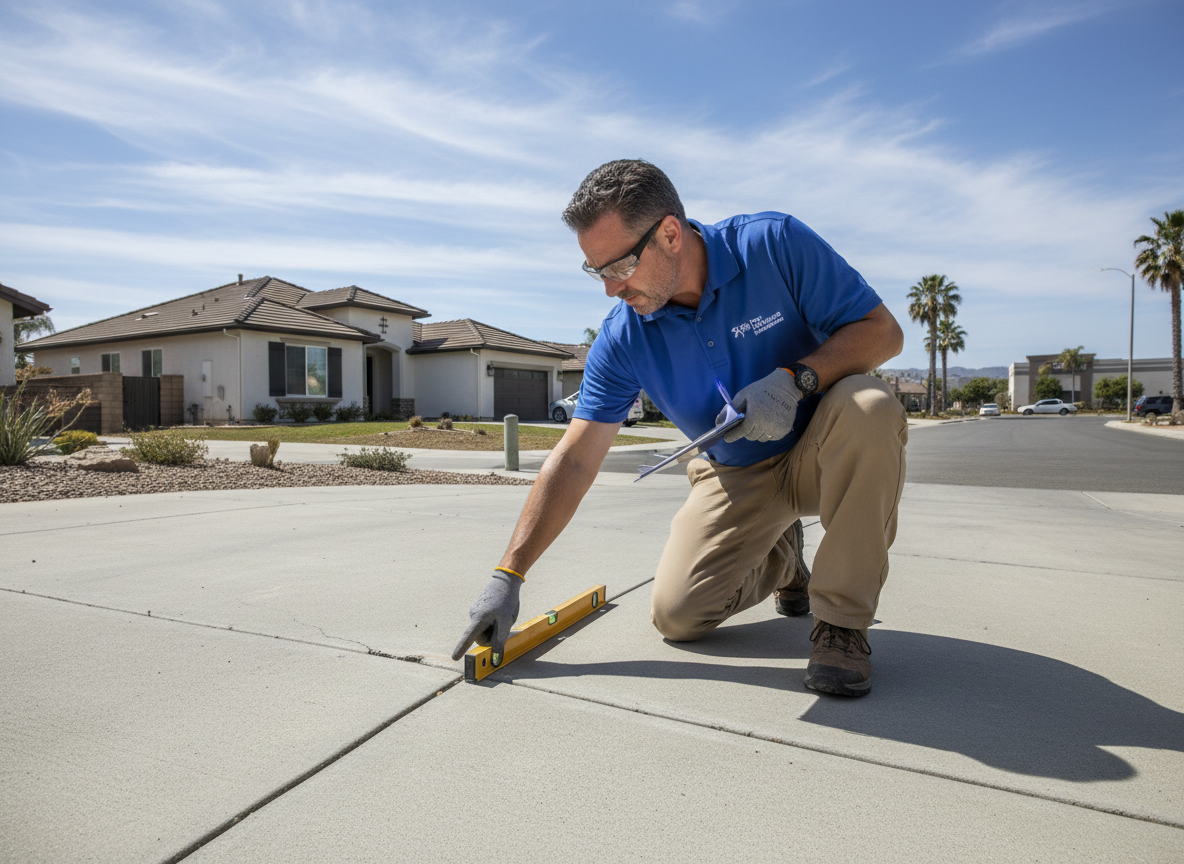 Inspecting Driveways for Settlement in Kearny Mesa