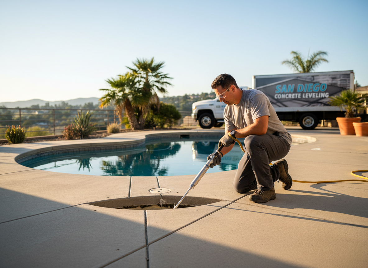 Pool Deck Leveling in San Diego, CA